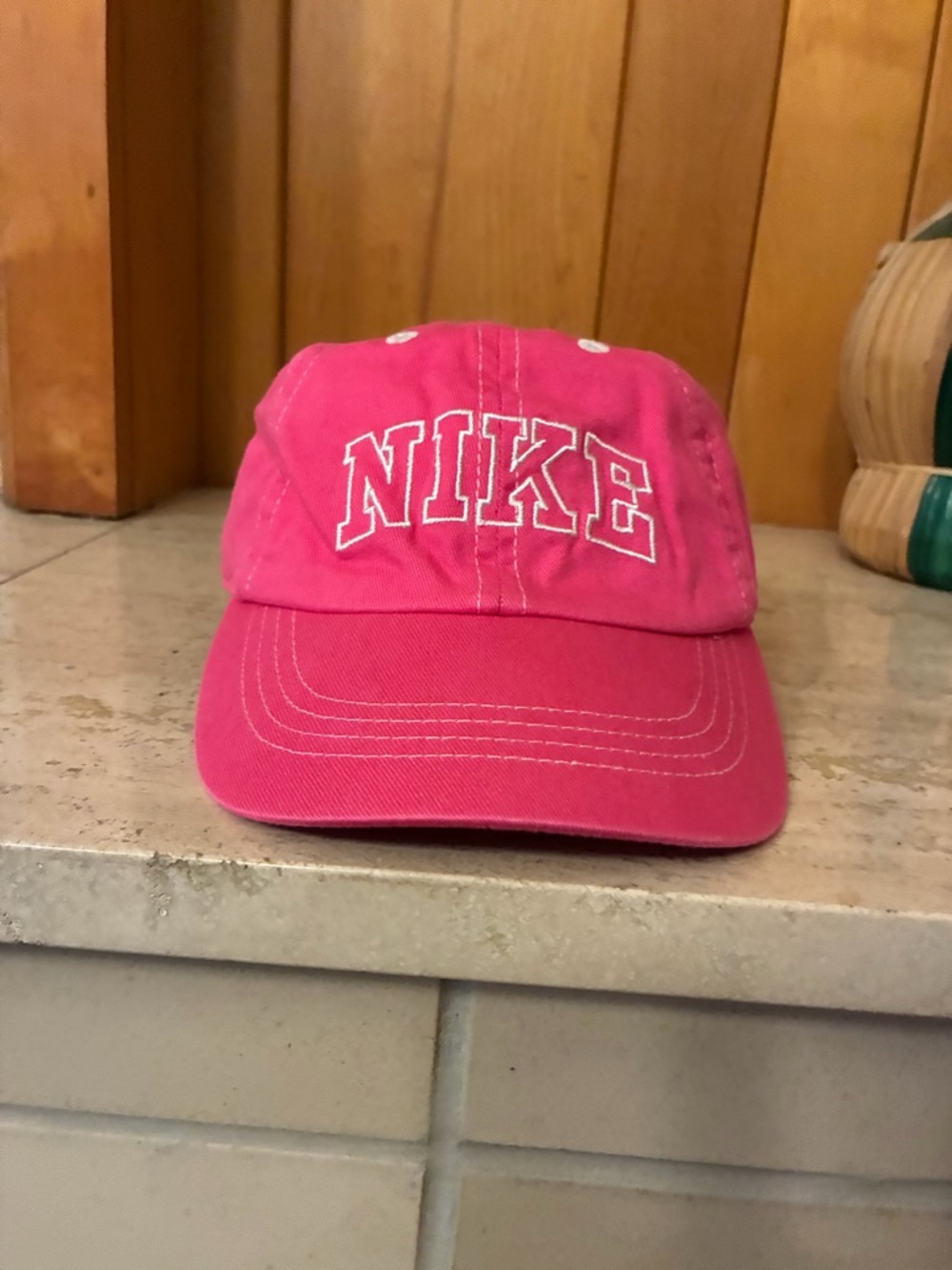 Nike Kids Pink Embroidered Logo Cap Toddler Adjustable